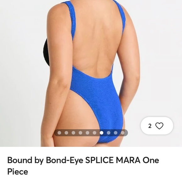 Blue and Black One Piece Swimsuit - Picture 4 of 15